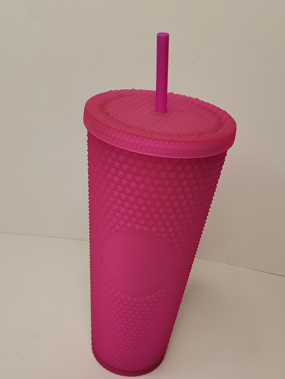 Starbucks Hot Pink Textured Reusable Tumbler with Straw